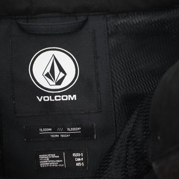 Volcom ski Pants Men's Small Articulated Snow snowboard Pockets Black 15k vented - Picture 16 of 16